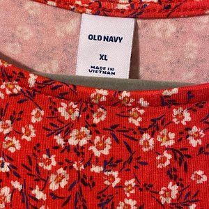 Robe Old Navy Rouge-orange - Coupe Fit & Flare (A-Line) - Taille M - Occasion Très Bon état